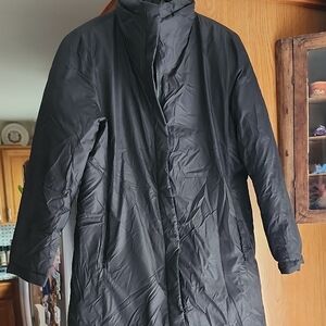Eileen Fisher Black Long Down Filled Puffer Coat - PS